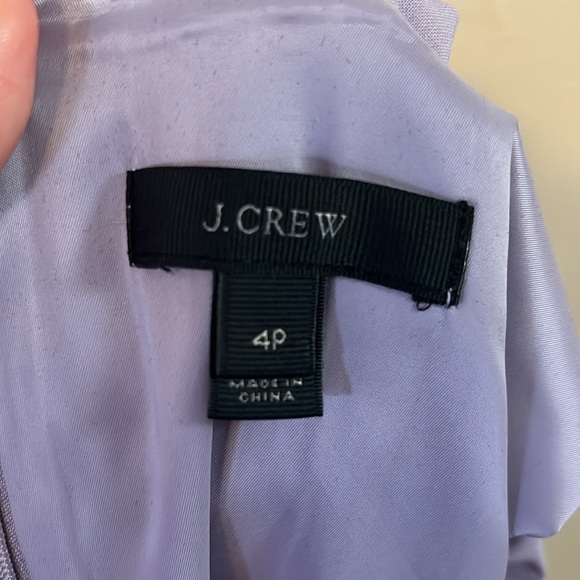 J. Crew Lavender Sleeveless Ruffle Trim Shift Wool Dress 4P - Picture 6 of 12